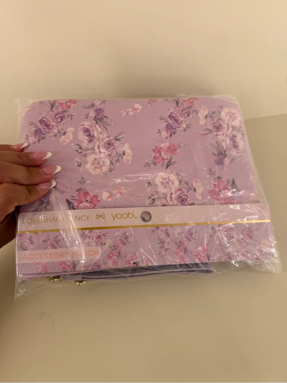 LoveShackFancy X Target Yoobi Lavender Floral Zip Pouch